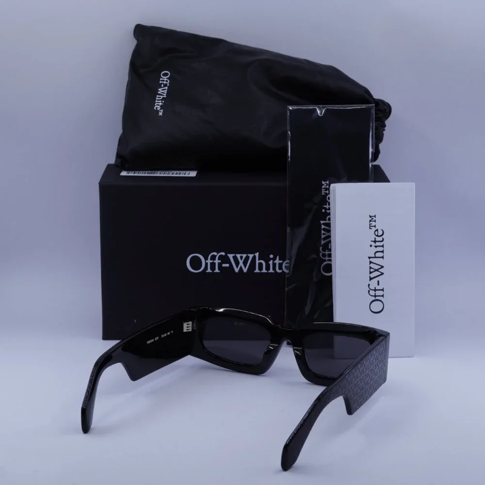 Off-White OERI141 CARY 1007 Rectangle Sunglasses – Black/Grey